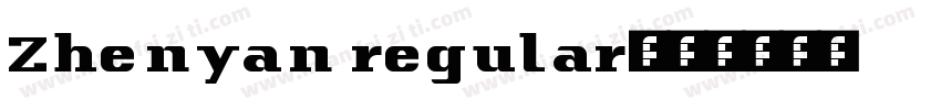 Zhenyan regular字体转换